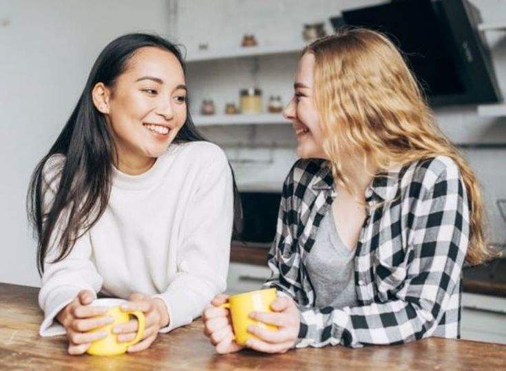 Two women connecting on a dating app